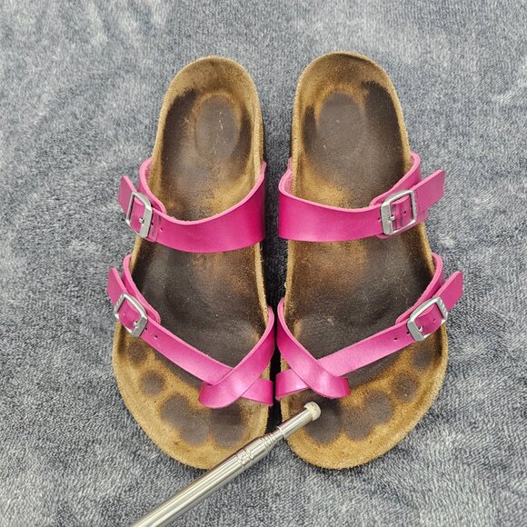 Birkenstock Mayari Sandals Womens 8 Magenta Haze Toe Loop Leather - Picture 12 of 15